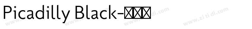 Picadilly Black字体转换